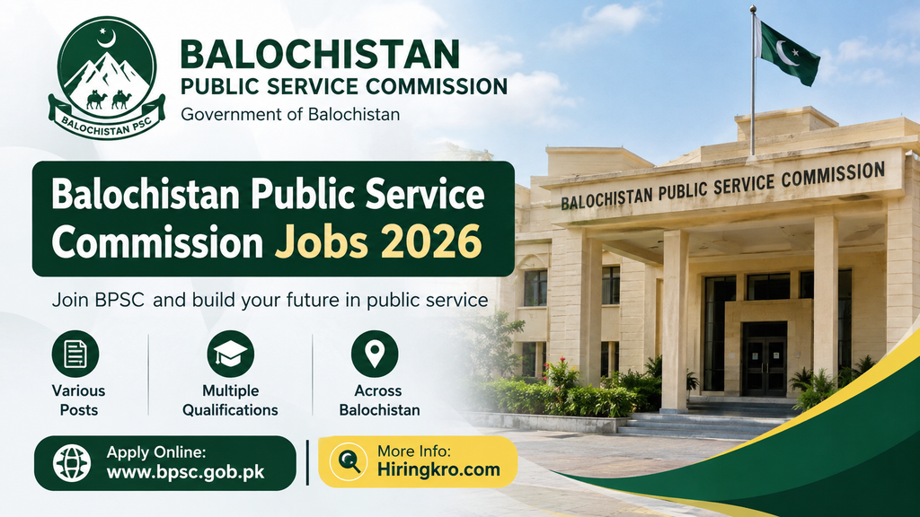 Balochistan Public Service Commission Jobs 2026 – Apply Online