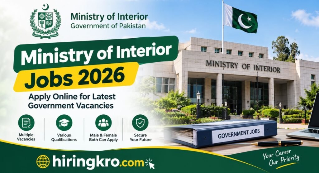 Ministry of Interior Jobs 2026 – Apply Online | Male & Female